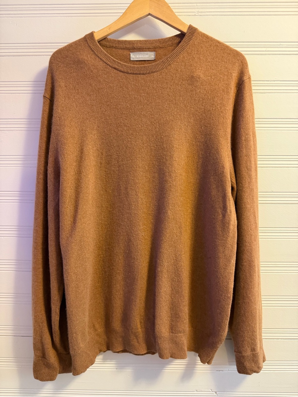Everlane 90% Cashmere Crewneck Sweater Camel Brown XXL Men’s
